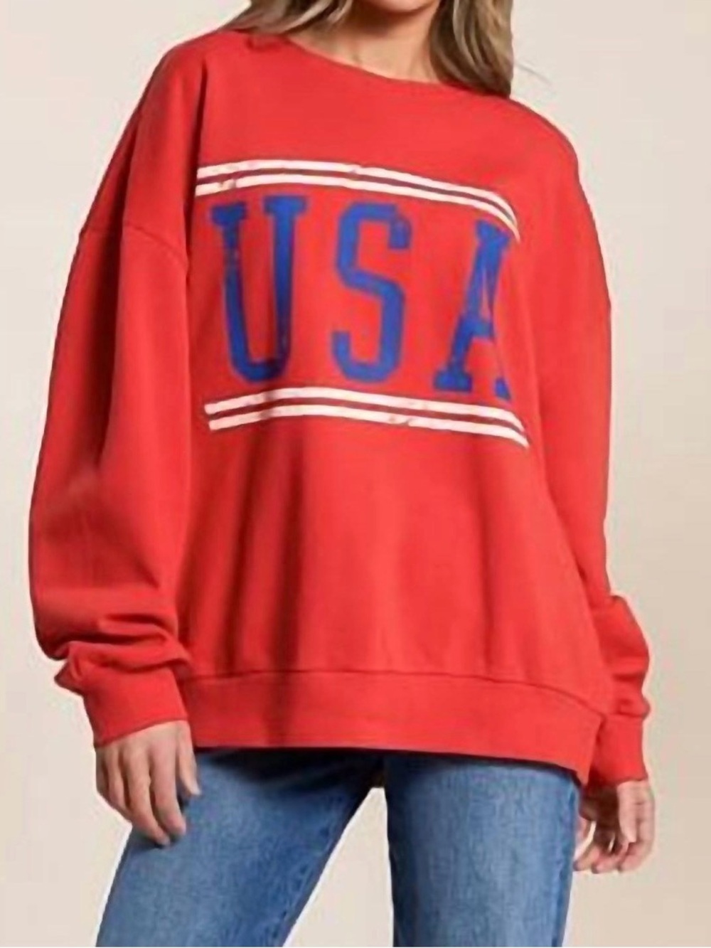 Z Supply USA Sunday Sweatshirt NWT Classic Crew Neck Comfort Style L